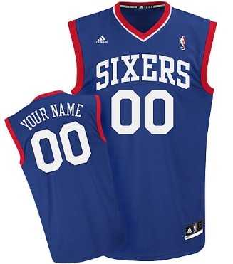 Men & Youth Customized Philadelphia 76ers Blue Jersey->customized nba jersey->Custom Jersey